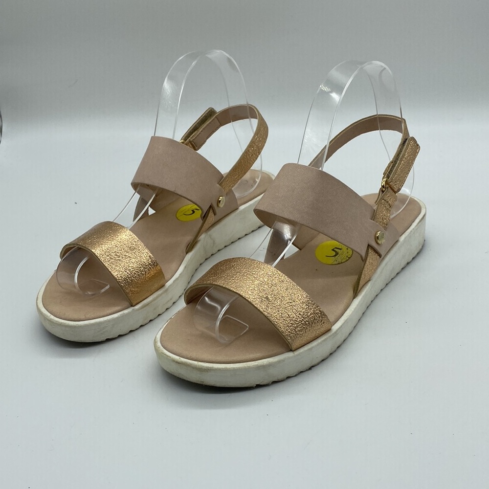 Giulia Palai Strappy Sandals Slingback Rose Gold Womens Size 5